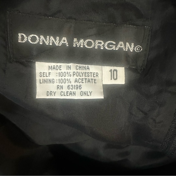 Vintage Black Sheath Cocktail Dress Sz 10 Beaded Formal Old Money Office Siren - Picture 5 of 8